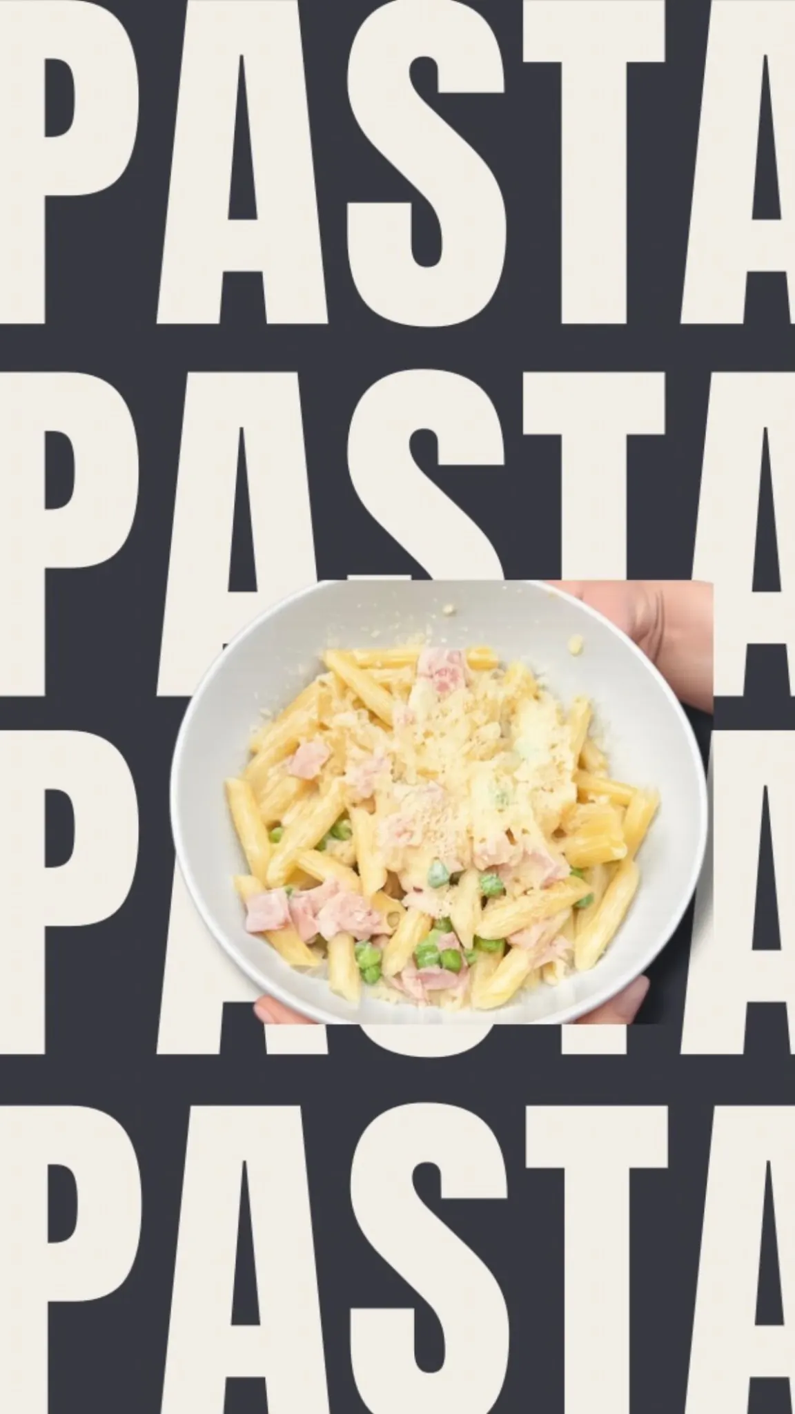 Tortellini con panna, prosciutto e piselli